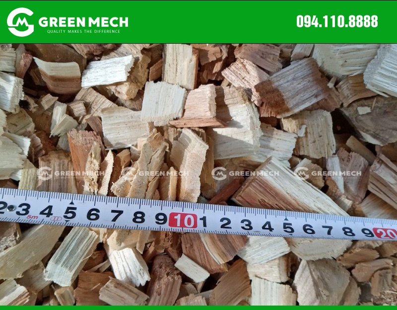 Dăm gỗ băm từ máy băm gỗ 25 Tấn GREEN MECH